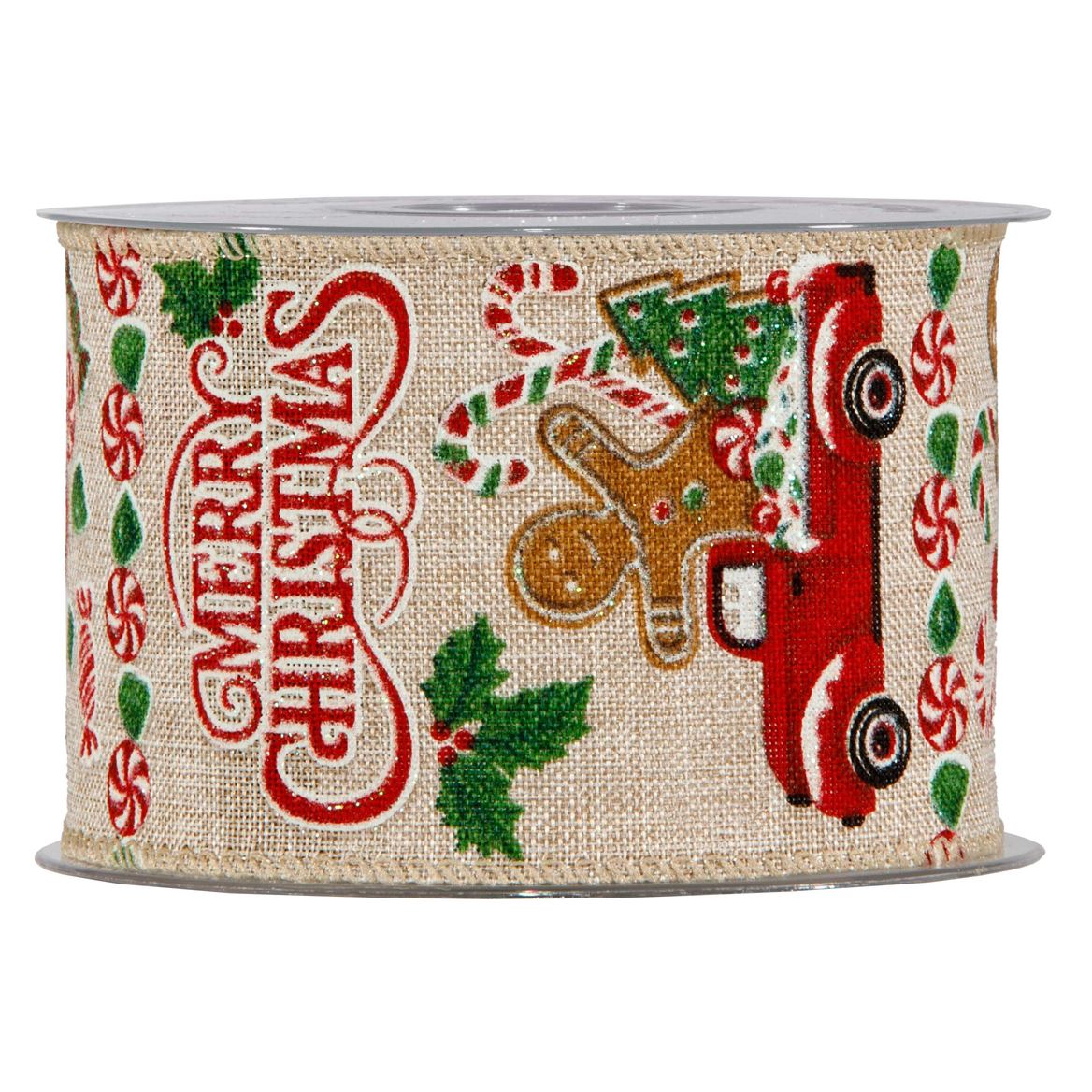 .xmas. Nastri Gingerbread Man Car Mm63x10mt