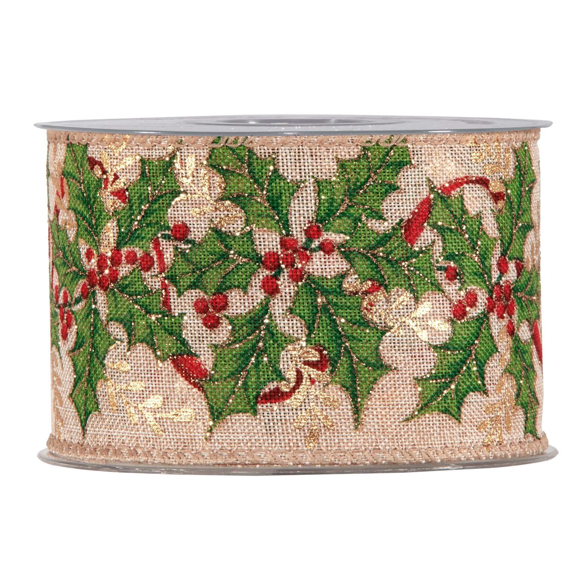 .xmas. Nastri Gold Mistletoe Mm63x10mt