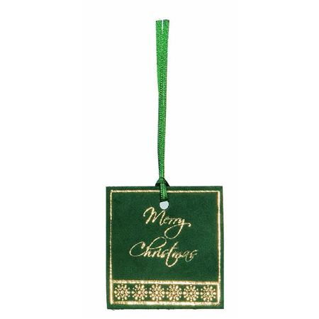 .xmas. Velvet M. Christmas Tag (6pcs) Cm7x7 D.gre.