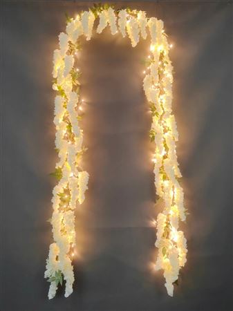 Wedd. Tralcio Arco Led Di Glicine Bianco - 530cm