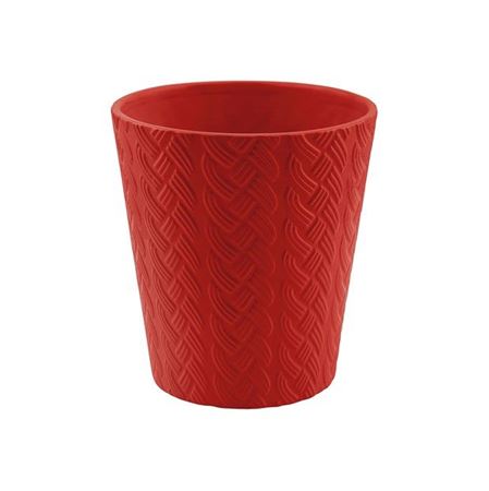 Vasi Ceramica. Orchidea D.13 H.14cm - Rosso
