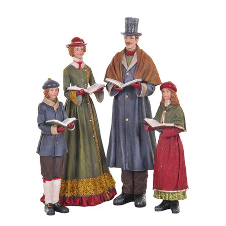 .xmas. Cantori Di Natale H.40 Cm - 4pz