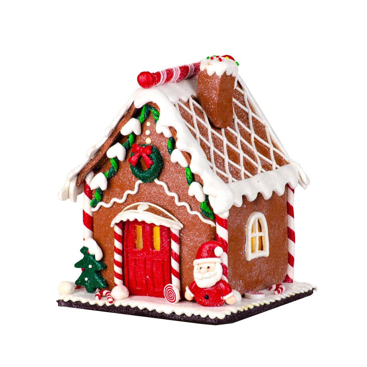 .xmas. Casetta 13xh16 Cm Led E Dolci Natalizi
