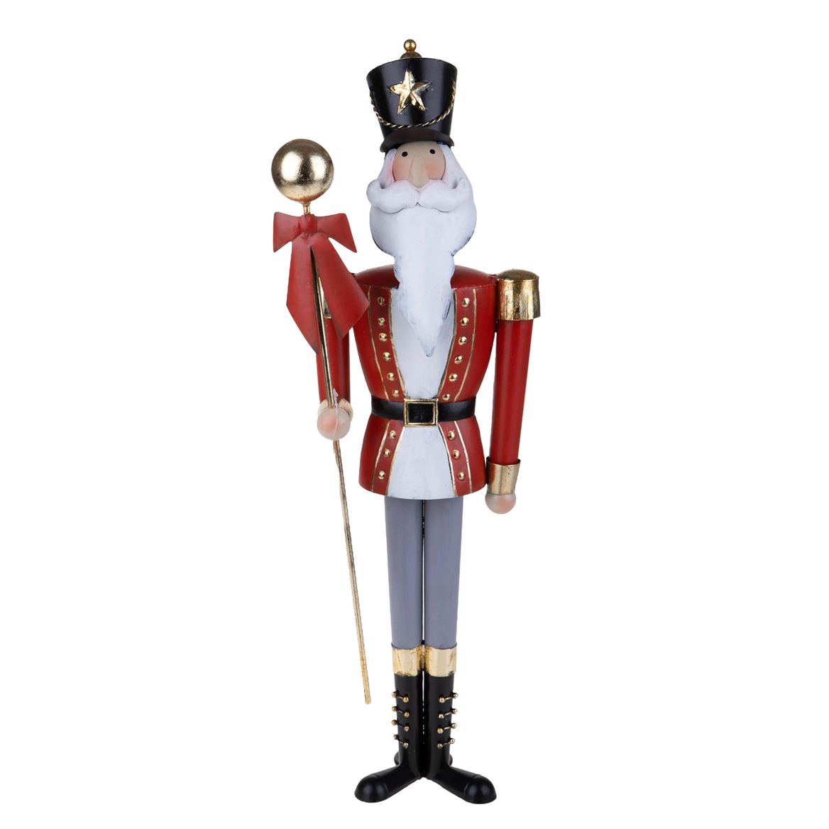 .xmas. Schiaccianoci H.59 Cm Con Lancia - Red