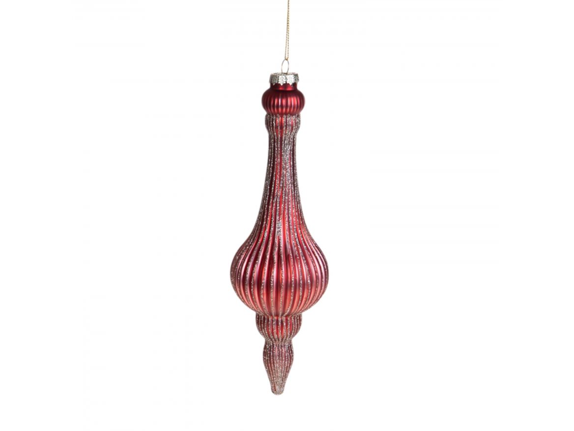 .xmas. Finale Vetro 23 Cm Da Appendere - Red-champ
