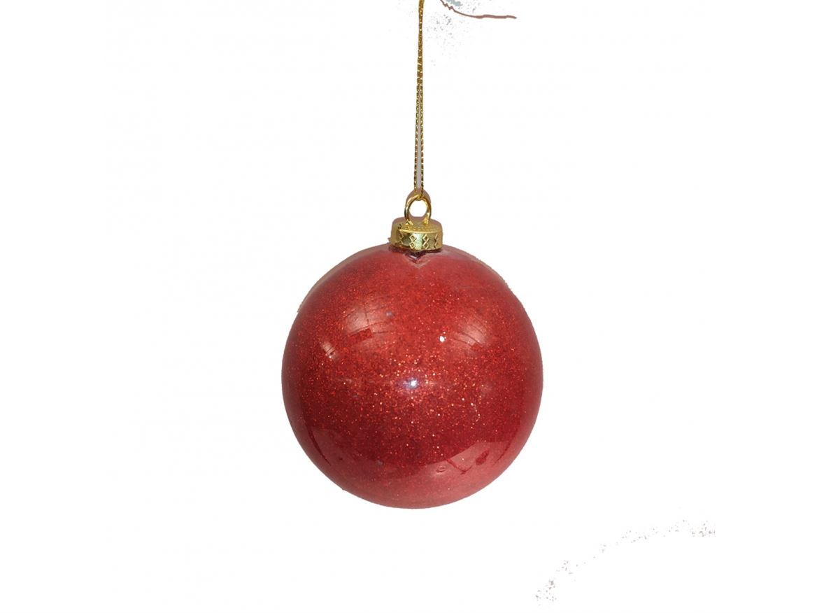 .xmas. Sfera 12 Cm Glitter - Red