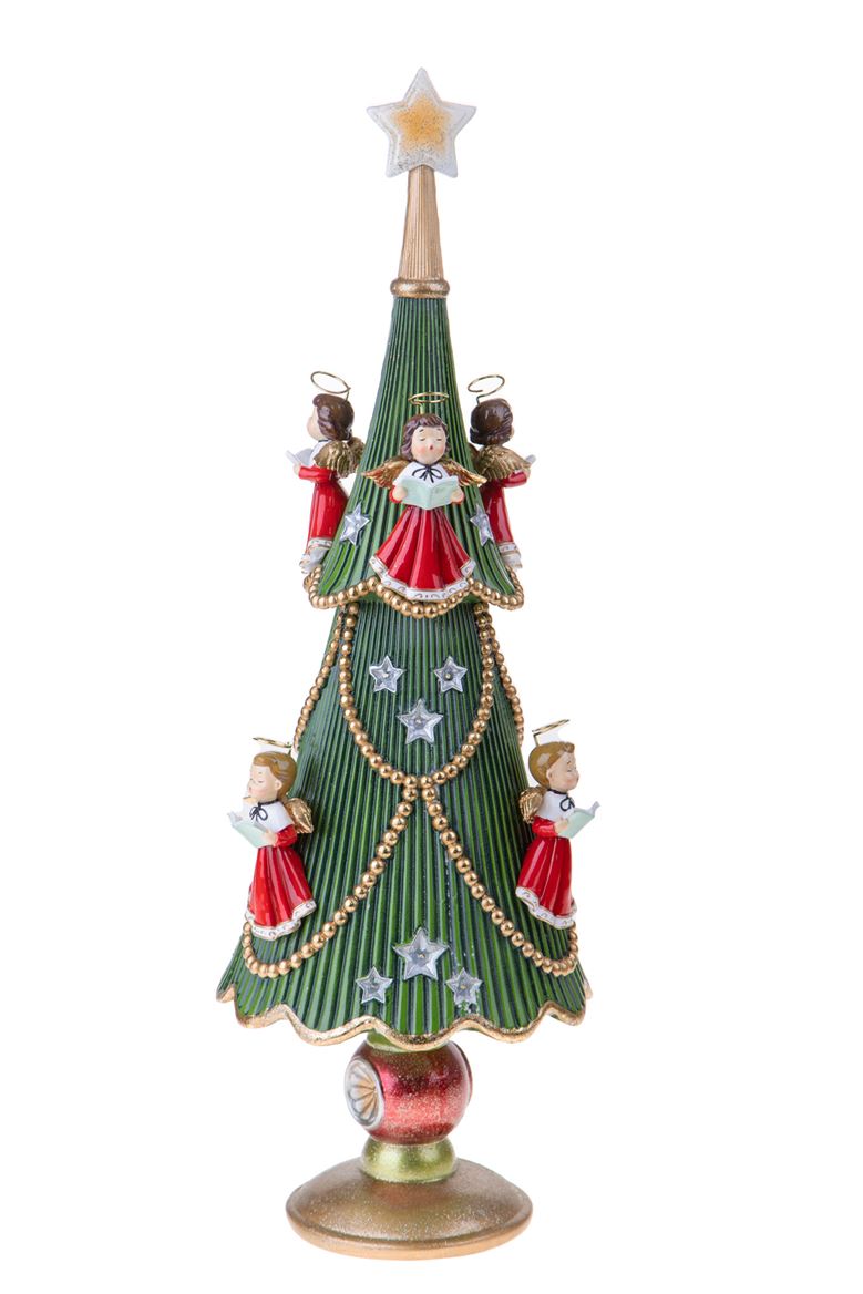 .xmas. Albero Led Con Angeli 30xh60cm - Multicolor