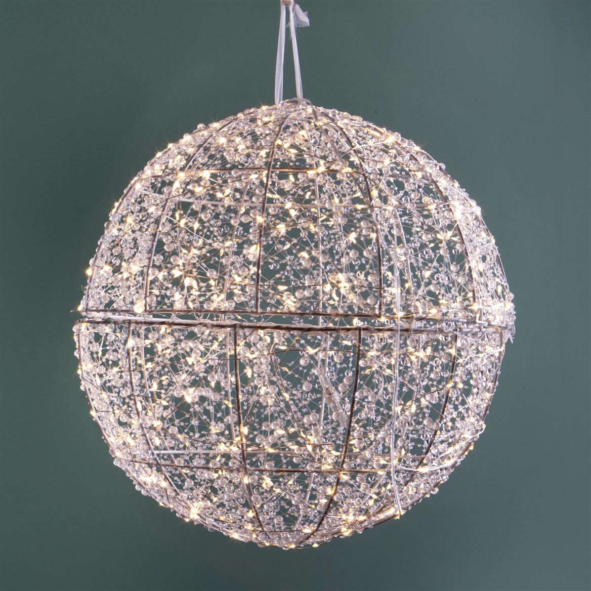 .xmas. Sfera D.40cm 600led - Trasparente