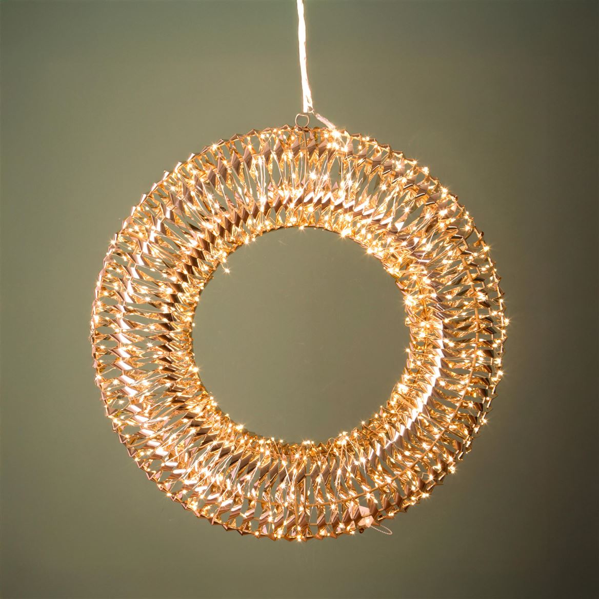 .xmas. Corona Led D.50cm 600led - Pet Gold