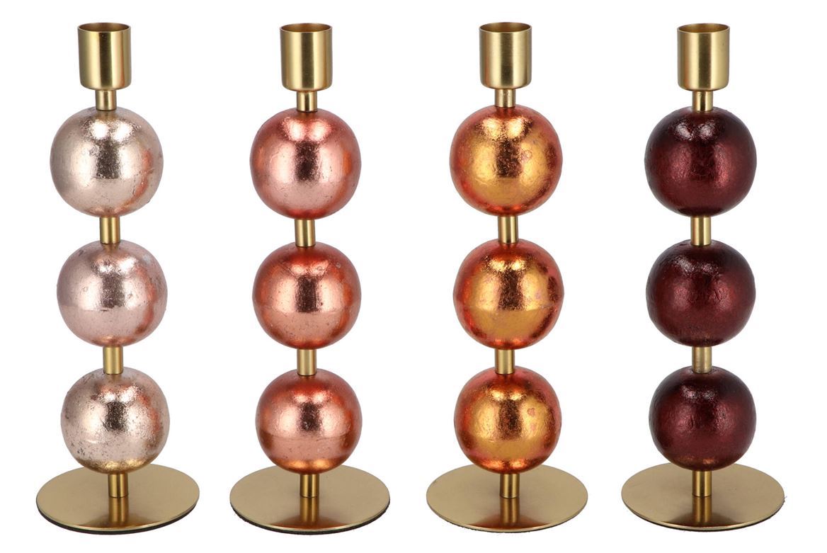 .xmas. Portacandela Cosmo Foiled Nude Mix Ball 7x7