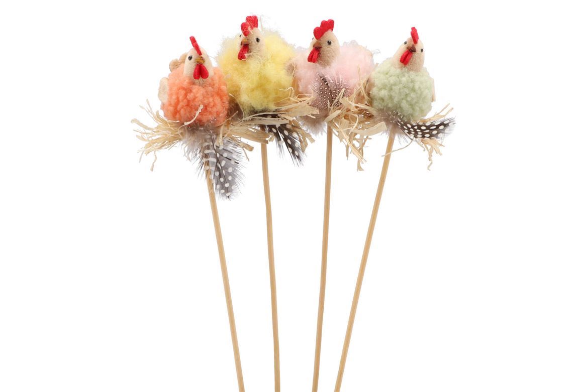 Pasqua. Stick Gallina Mix Pastel Color