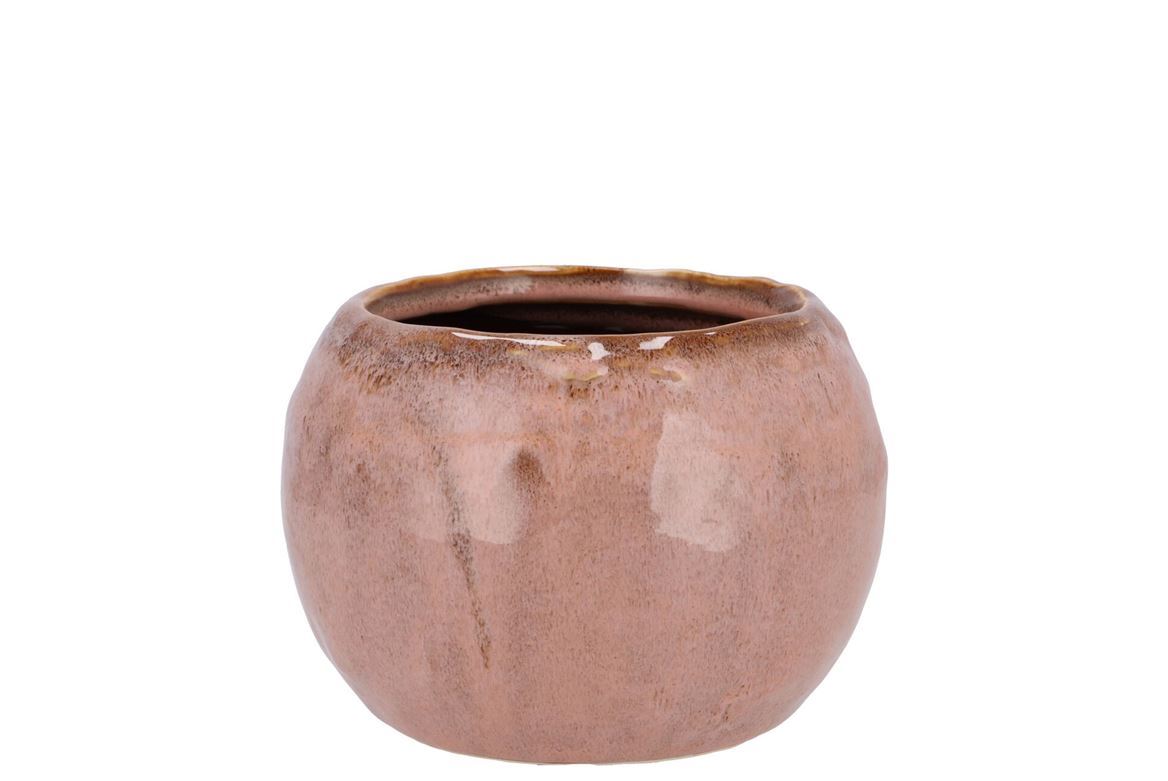 Vasi Ceramica. Old Pink Ball Pot 16x16x12cm